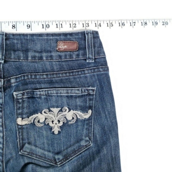 Paige HIDDEN HILLS BOOT CUT Embellished Jeans 27 - Picture 7 of 8
